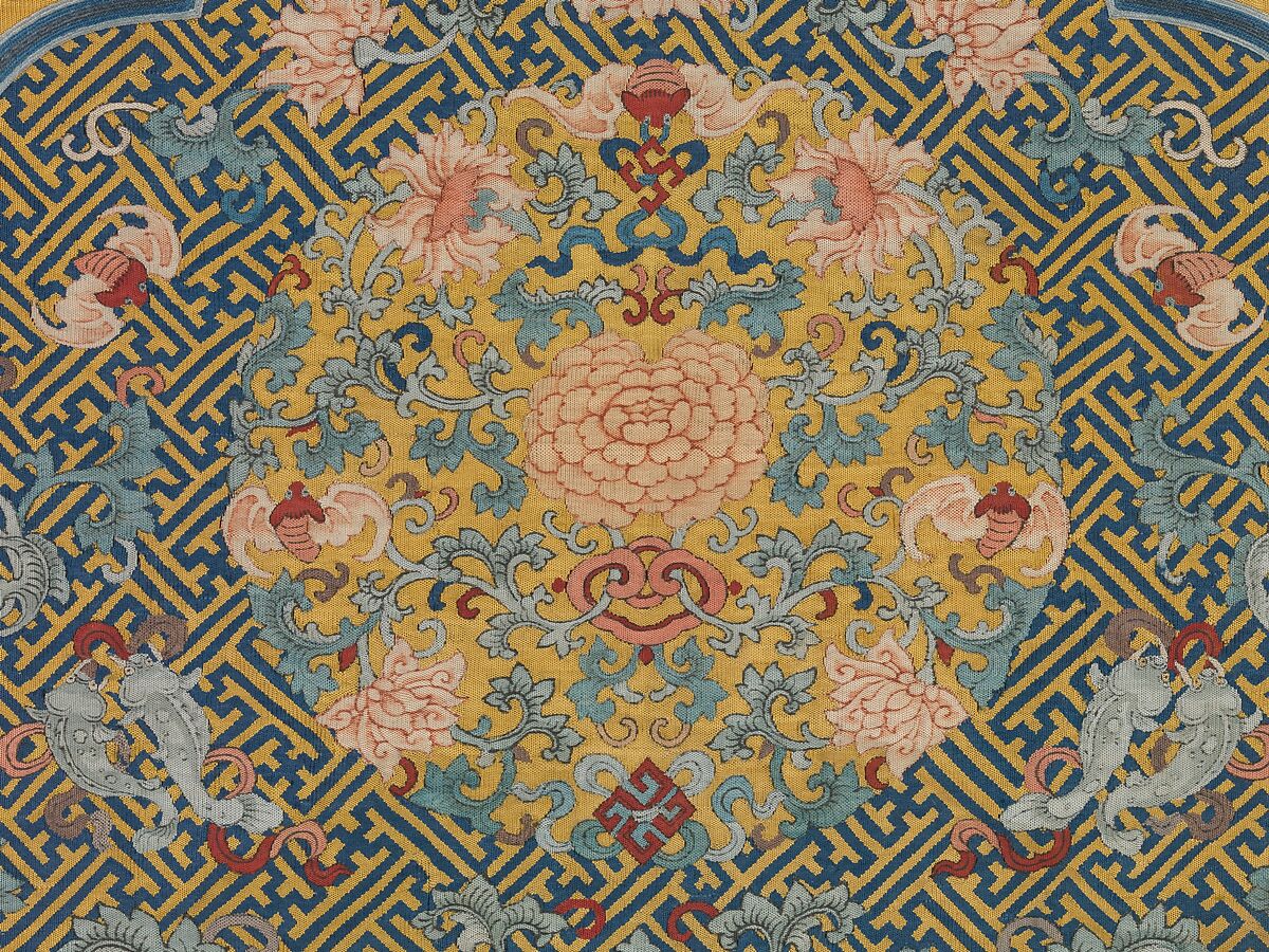 Back Rest Cover, Silk tapestry (kesi) with ink and color, China