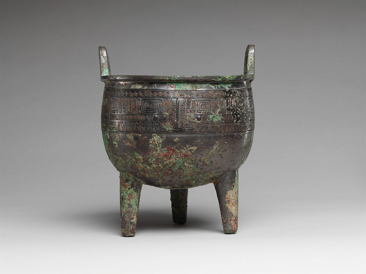Tripod cauldron (Ding), Bronze, China 