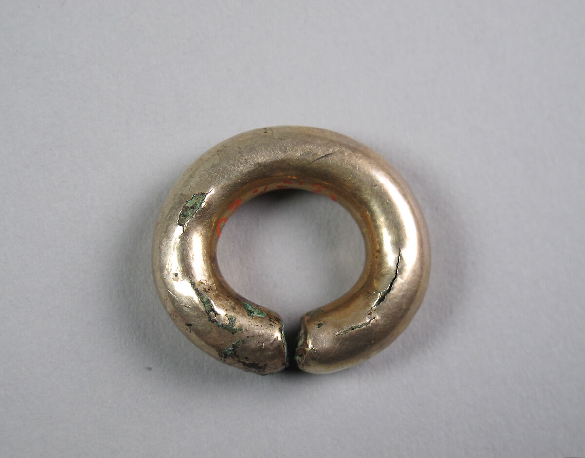 Earring, Metal plated with electrum, Japan