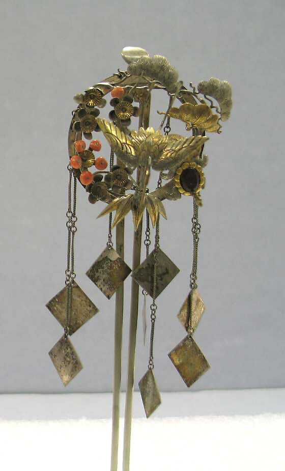 Hair Ornament, Silver and silver gilt, Japan 