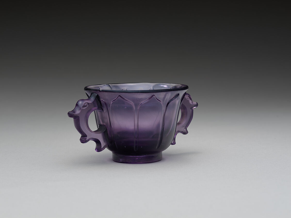 Cup with Dragon-Shaped Handles, Glass, China