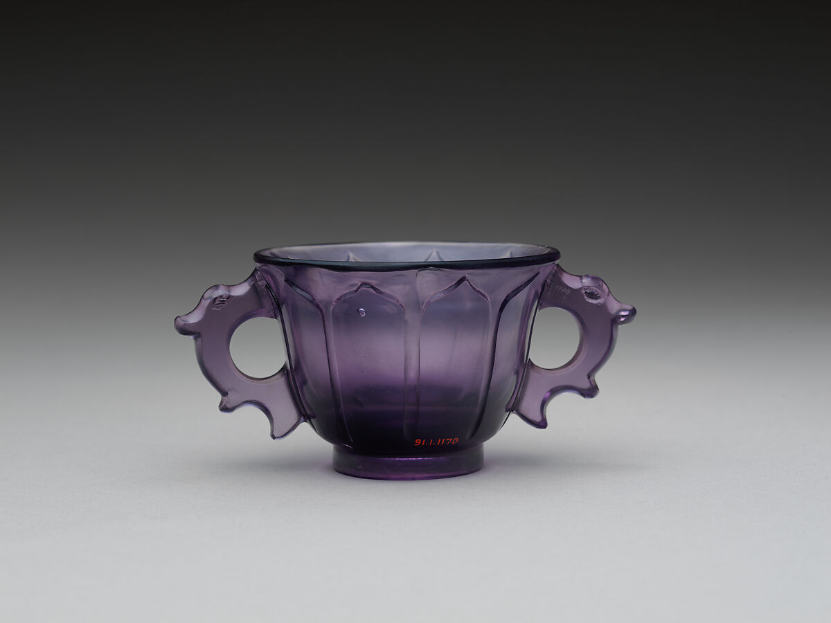 Cup with Dragon-Shaped Handles, Glass, China
