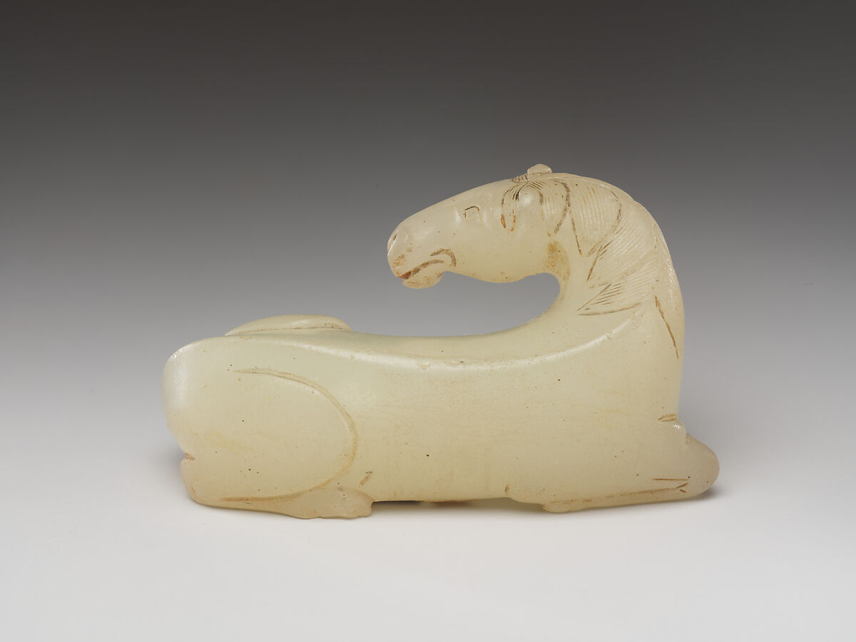 Horse Figure, Glass, China