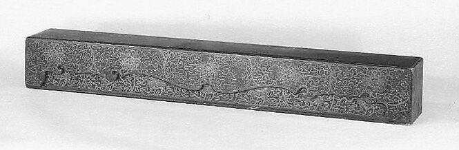 Blind with covered box, a: Bamboo, silk, cotton, paint
bc: Lacquered wood, China