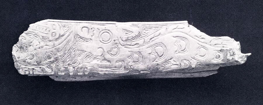 Carved bone fragment, Bone, China 