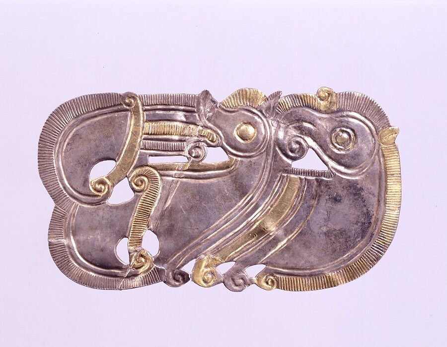 Harness Ornament with Raptors and Carnivores, Silver with gilded details, Bulgaria 