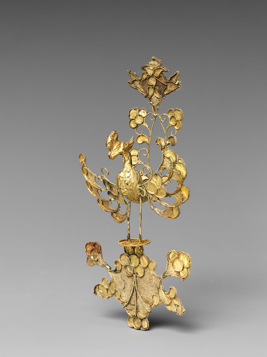 Phoenix Ornament, Gold, China