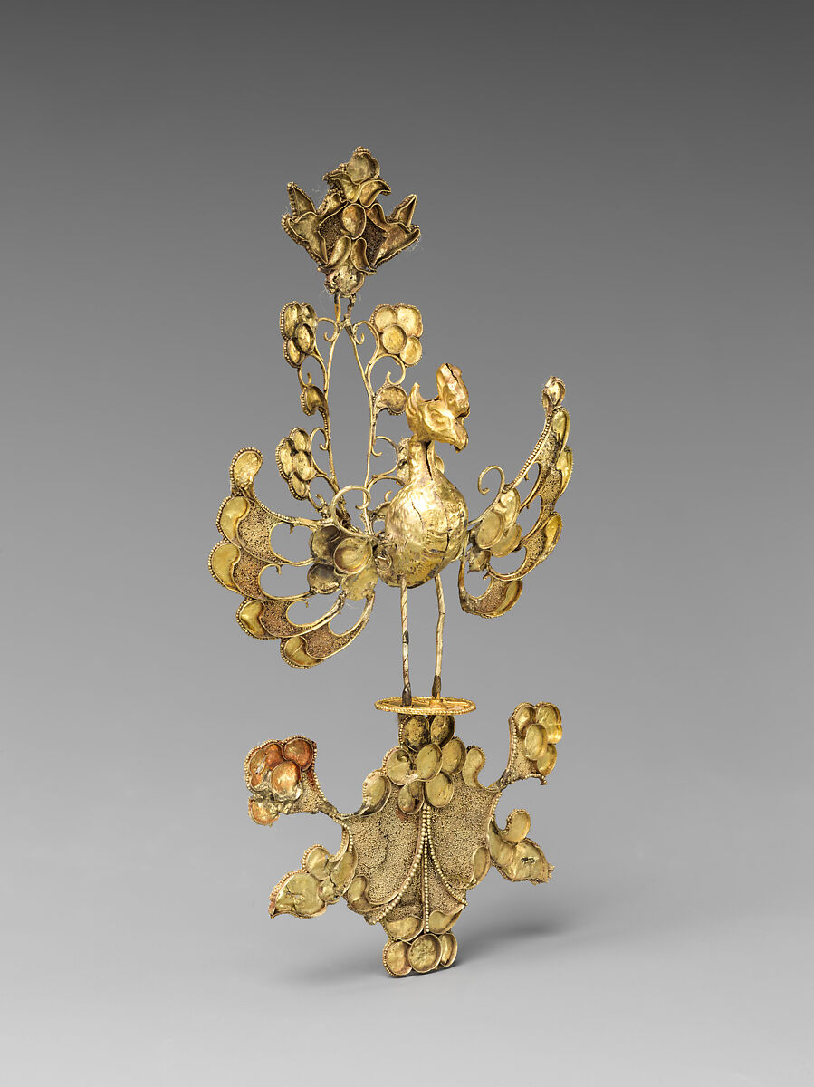Phoenix Ornament, Gold, China