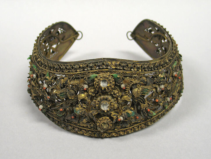 Burial Crown, Gilt silver, China 
