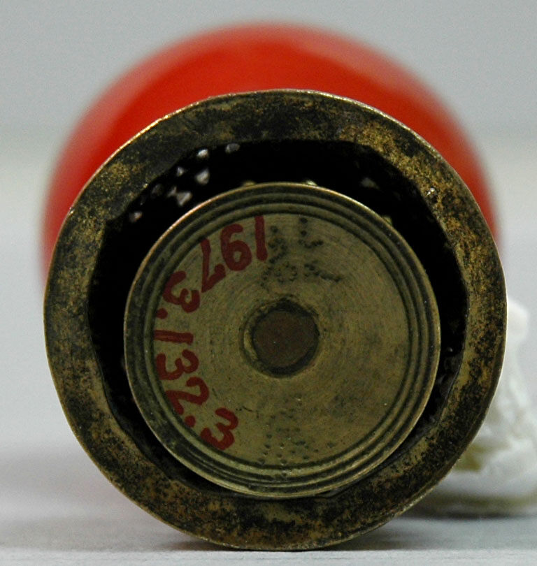 Hat Finial, Glass top on gilded-metal base, China