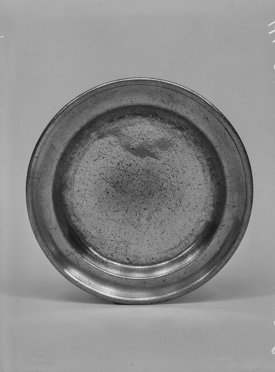 Plate, Blakeslee Barnes (1781–1823), Pewter, American 