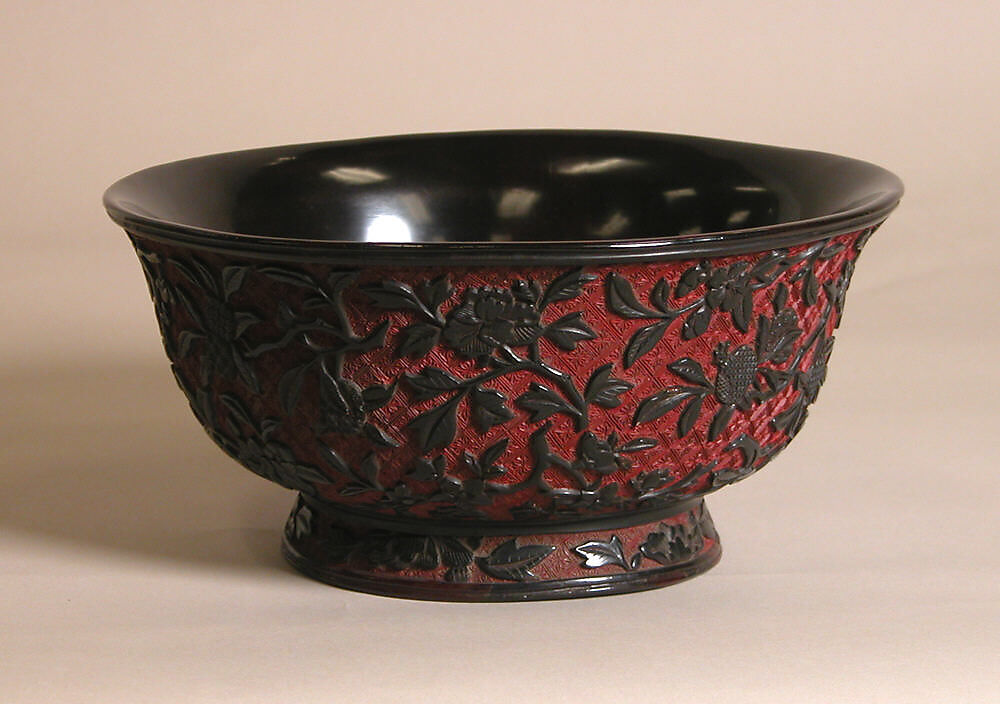 Bowl, Cinnabar lacquer, China 