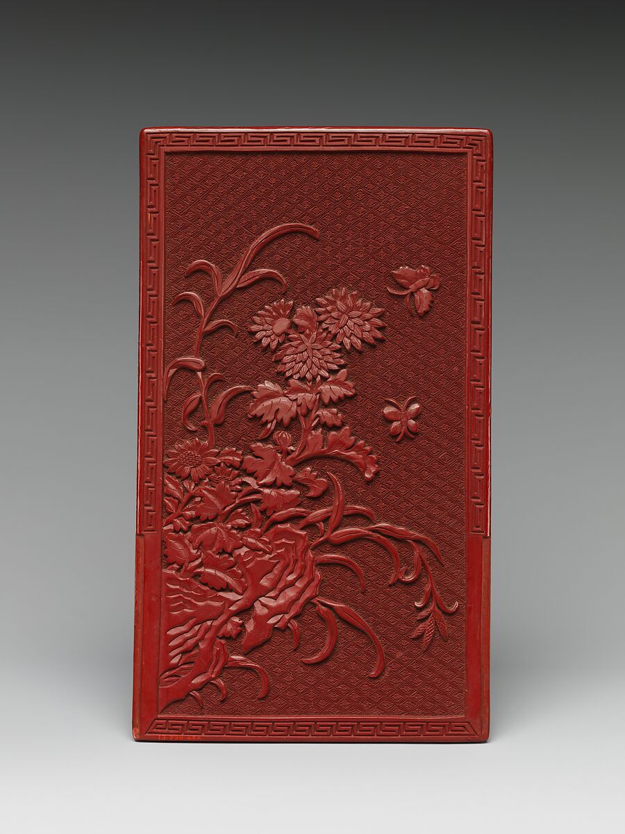 Pair of screens with scenes from Romance of the West Chamber, Carved red lacquer, China