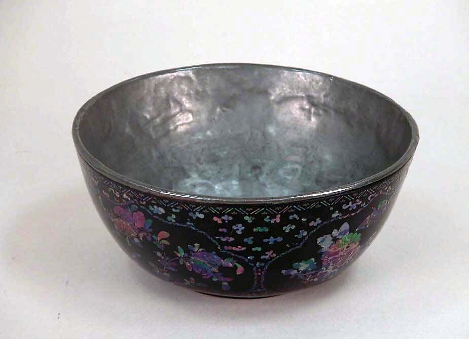 Bowl, Lacquer on pewter, China