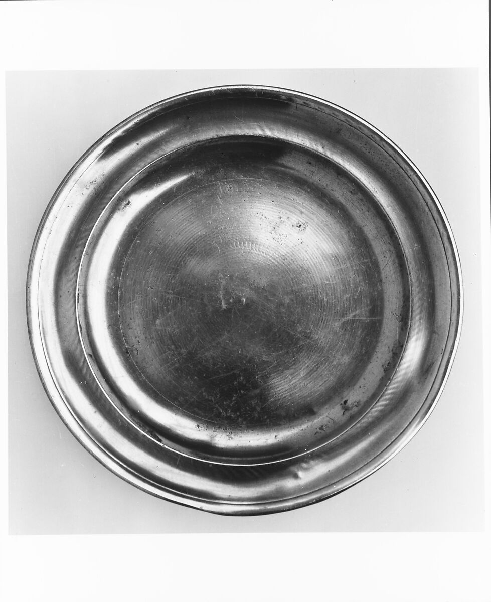 Plate, William Billings (ca. 1768–1813), Pewter, American 