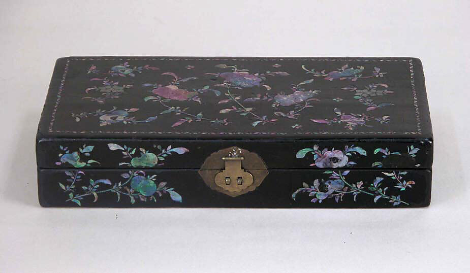 Box with Lock, Lacquer, China 