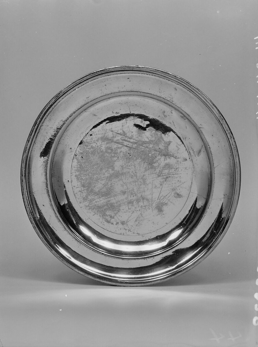 Plate, Thomas Danforth Boardman (1784–1873), Pewter, American 