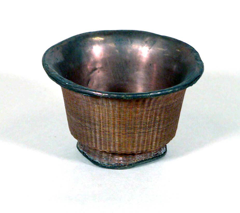 Cup, Lacquer, bamboo exterior, China 