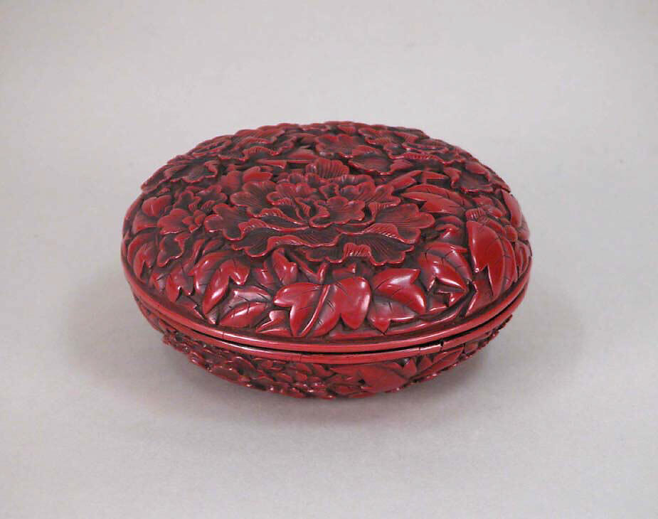 Box with cover, Cinnabar lacquer, China 