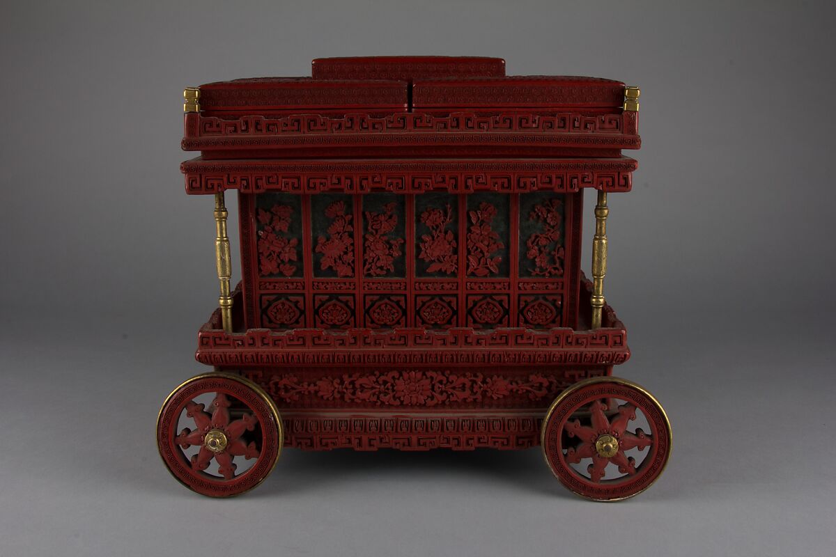 Jewel Box, Lacquer, brass, China