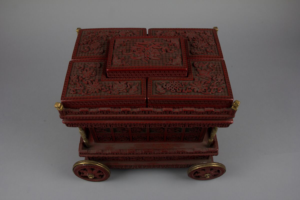 Jewel Box, Lacquer, brass, China