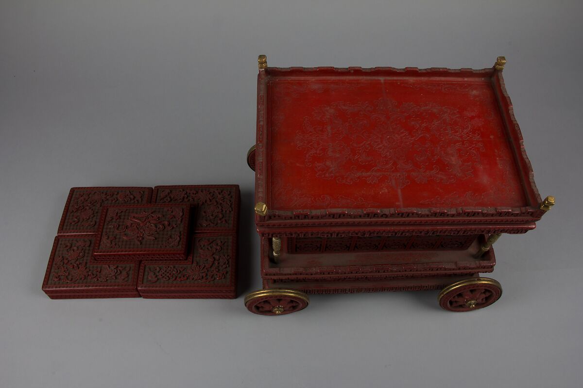 Jewel Box, Lacquer, brass, China