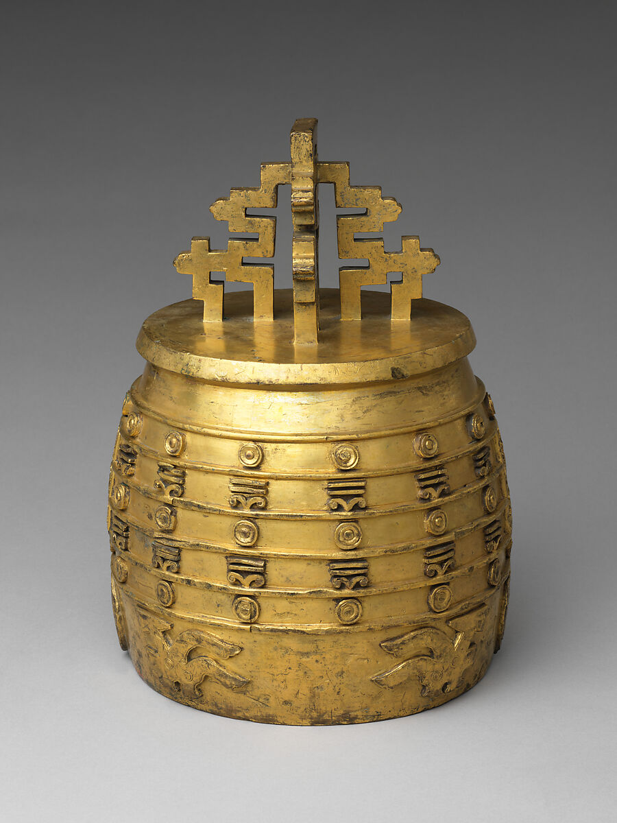 Ritual bell, note nanlü, Gilt copper alloy, China