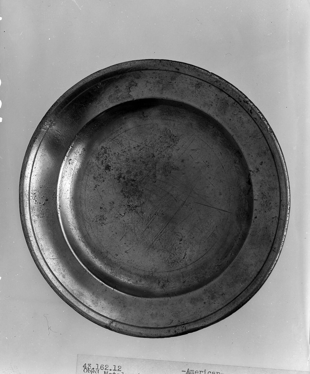 Plate, Samuel Campmell (active 1814–18), Pewter, American 