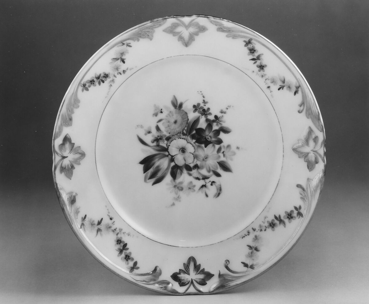Plate, Attributed to Charles Cartlidge and Company (1848–1856), Porcelain, American