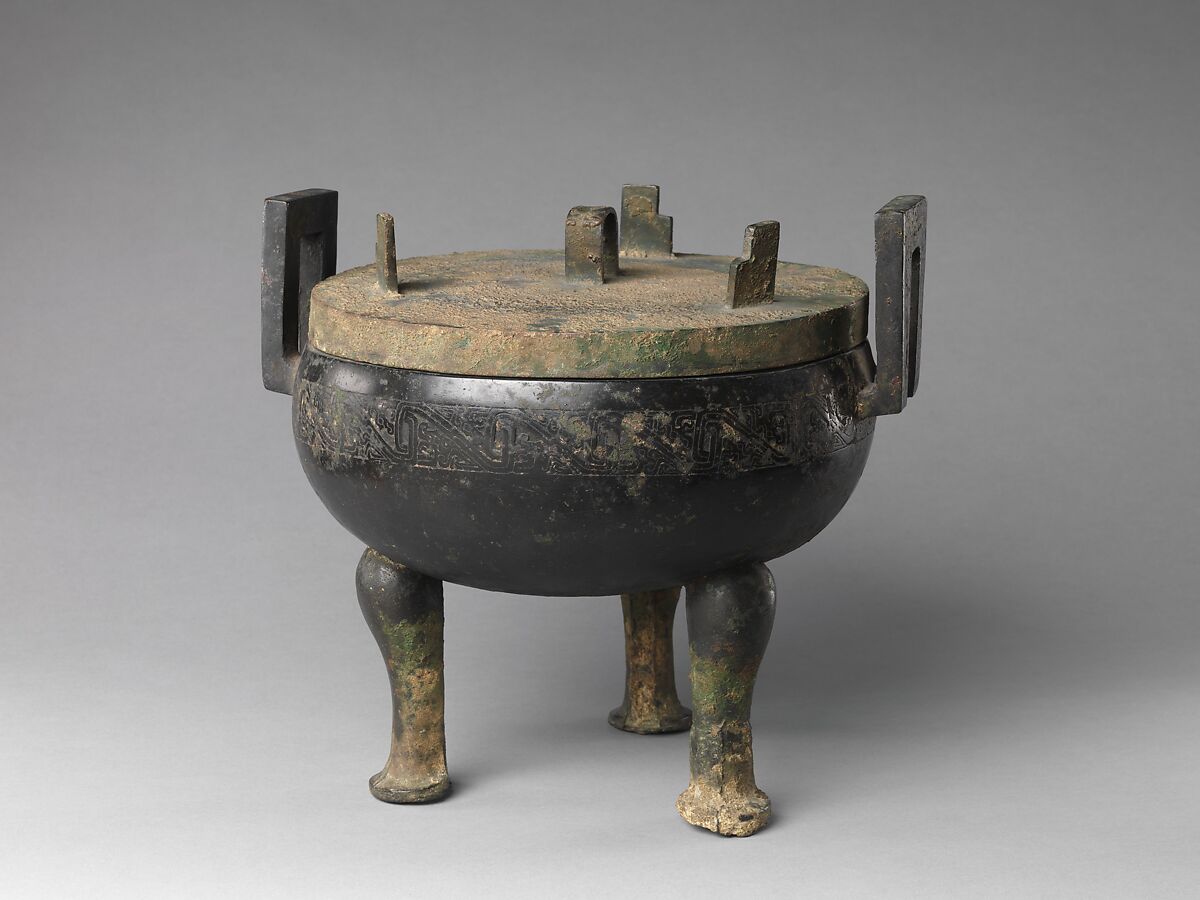 Ritual Tripod Cauldron with Cover (Ding), Bronze, China