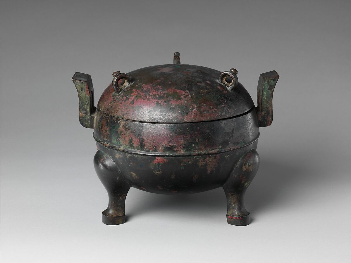 Ritual Tripod Cauldron with Cover (Ding), Bronze, China
