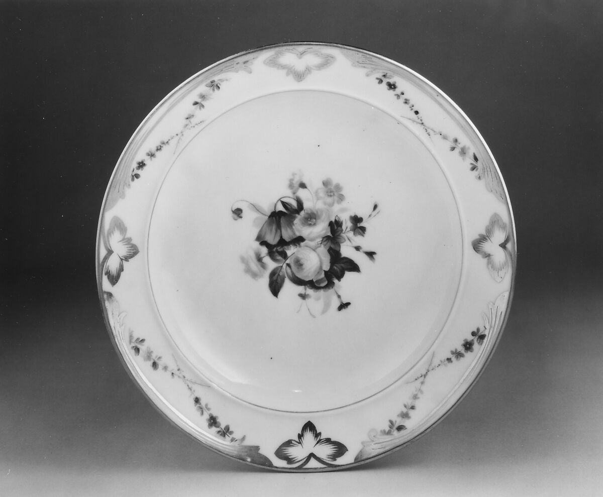 Plate, Attributed to Charles Cartlidge and Company (1848–1856), Porcelain, American