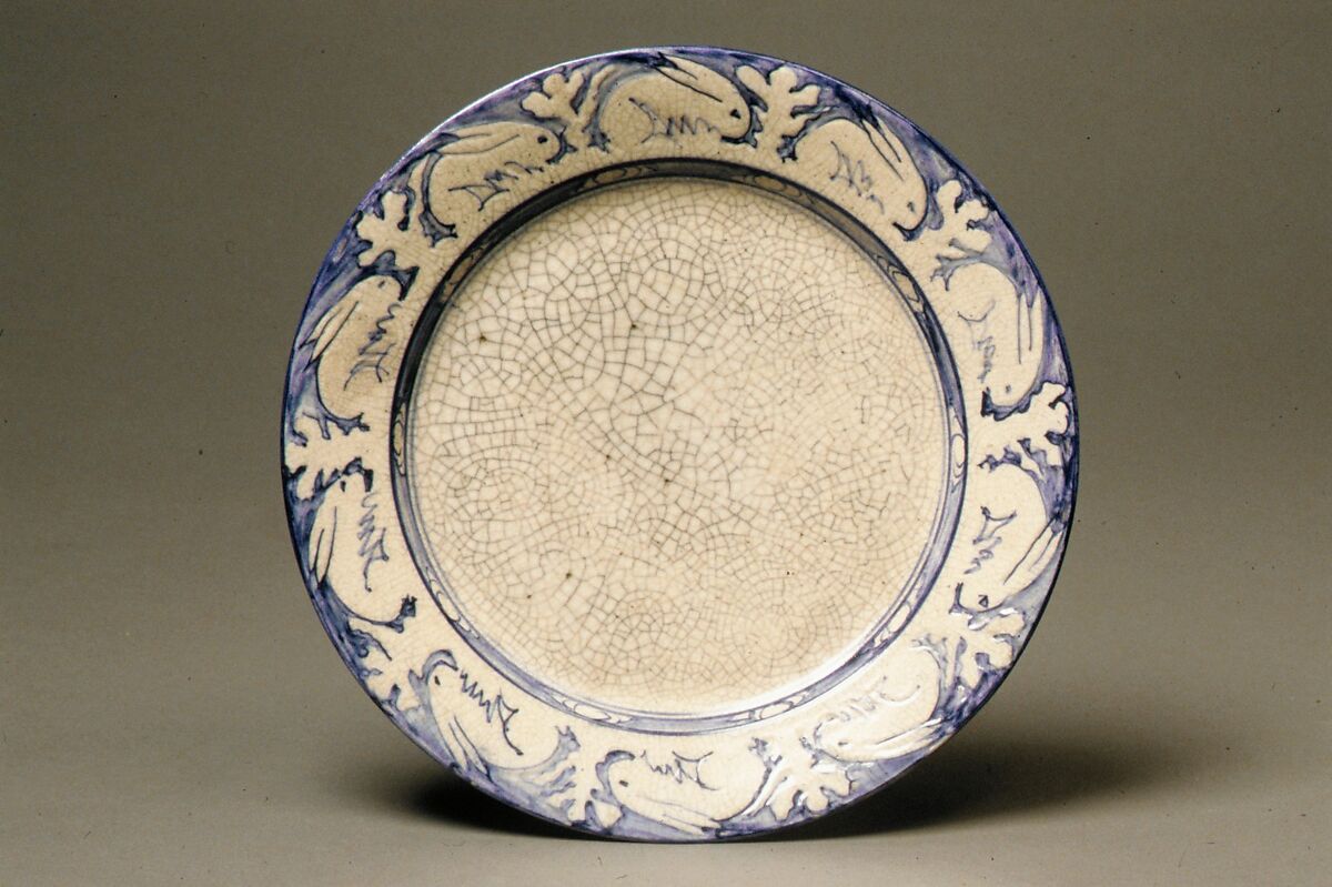 Plate, Chelsea Pottery U. S. (1891–1895), Earthenware, American