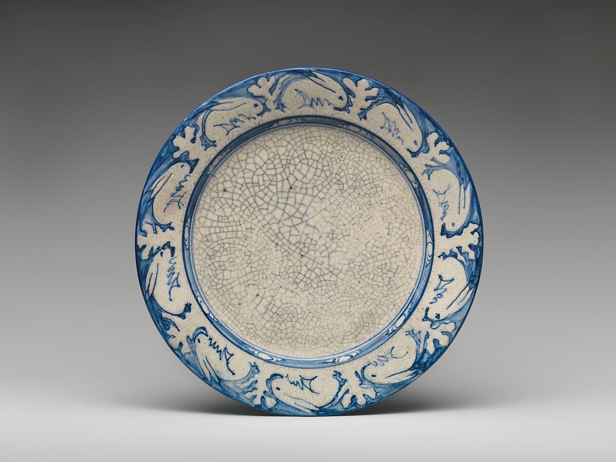 Plate, Chelsea Pottery U. S. (1891–1895), Earthenware, American 