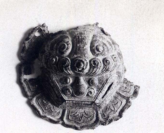 Mask of a Lion, Pewter, China 