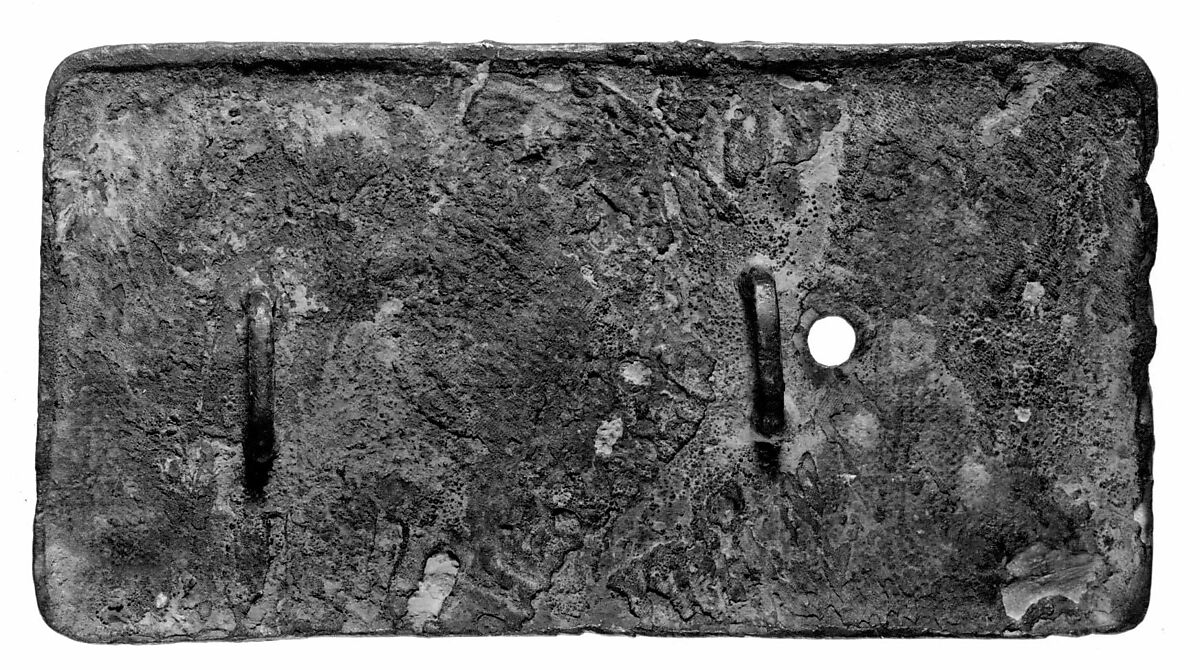 Belt Buckle with Animal Combat Scene, Bronze, China