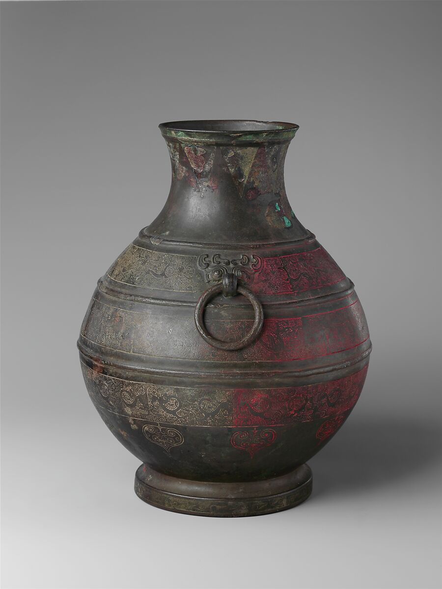 Ritual wine container (hu), Bronze, China