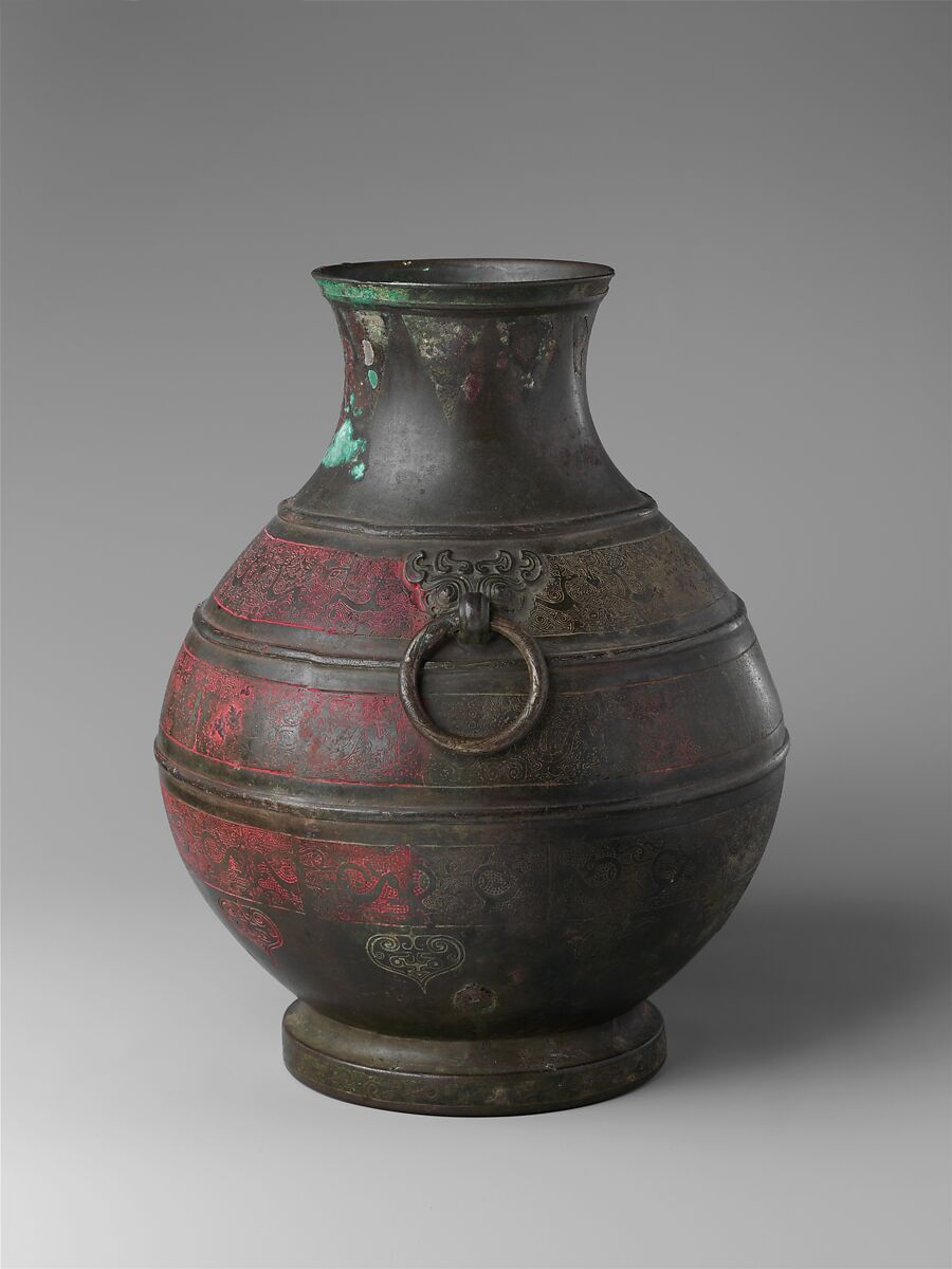 Ritual wine container (hu), Bronze, China