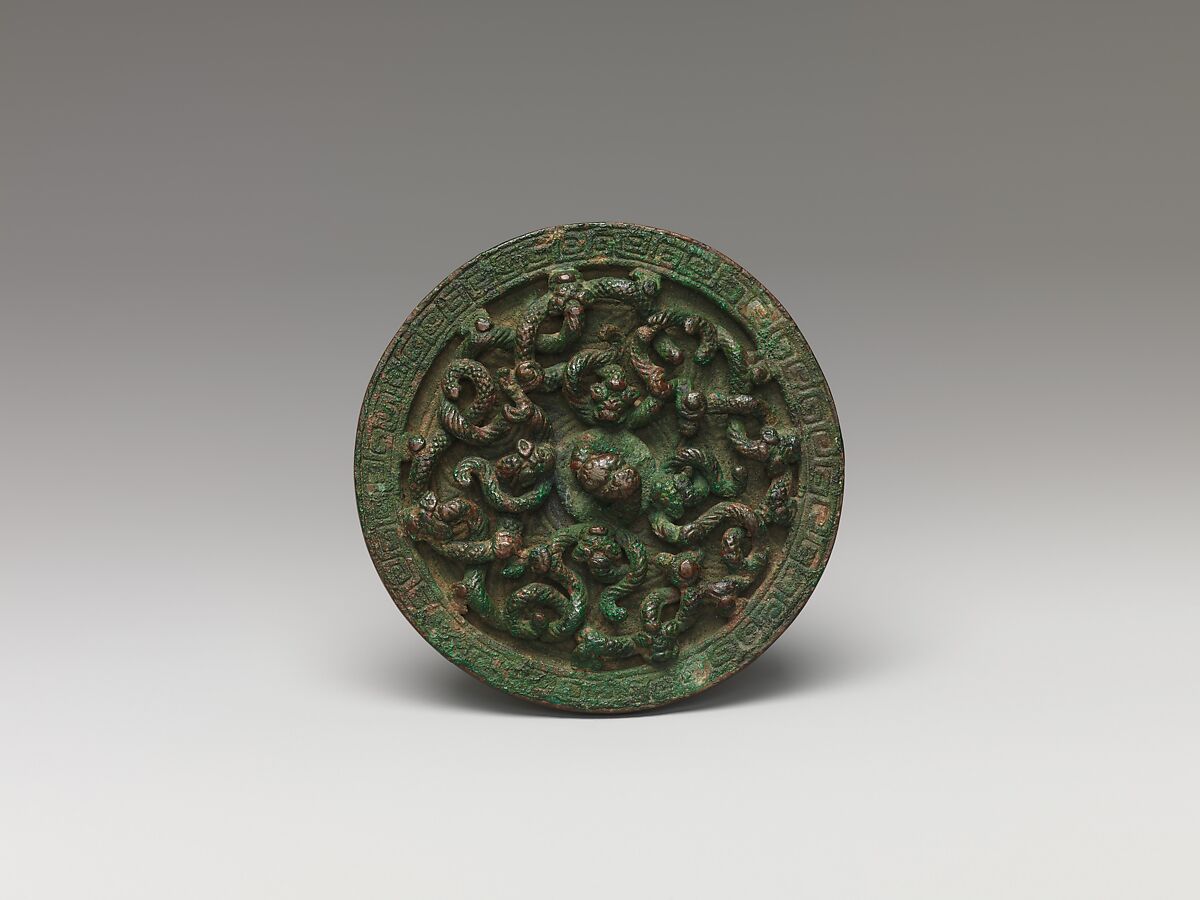 Mirror in the style of the Eastern Zhou, Warring States period (475-221 B.C.), Bronze, China 