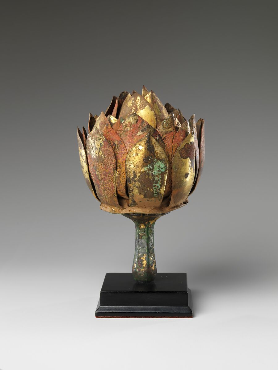Lotus, Gilt bronze, China 