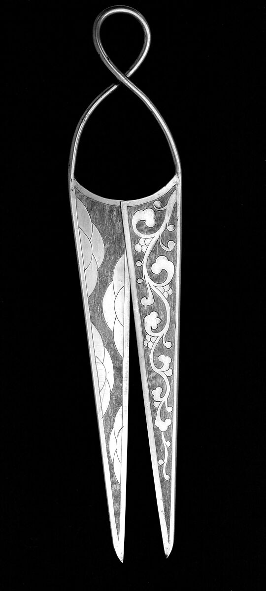 Scissors, Silver with parcel gilding, China 