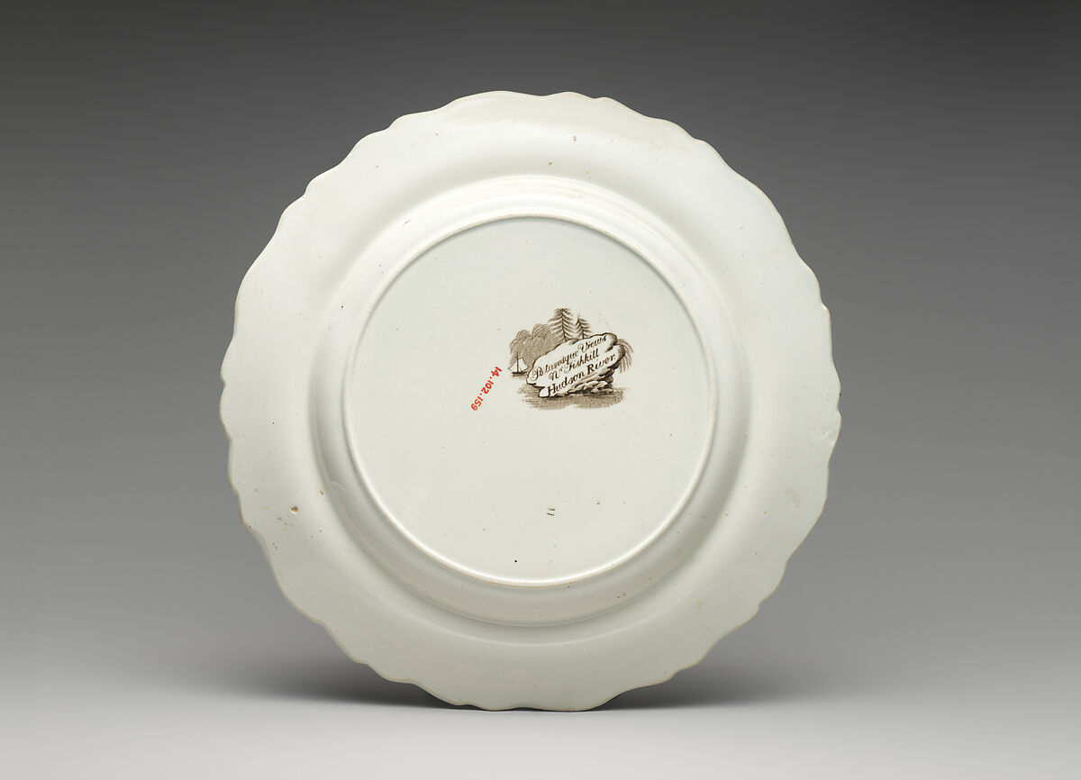 Picturesque Views/ Nr Fishkill / Husdon River, James and Ralph Clews (British, Cobridge, Stoke-on-Trent, active ca. 1818–36), Earthenware, transfer-printed, British (American market)