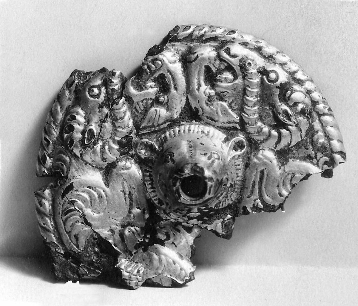 Ornament plaque, Gilt bronze, China 
