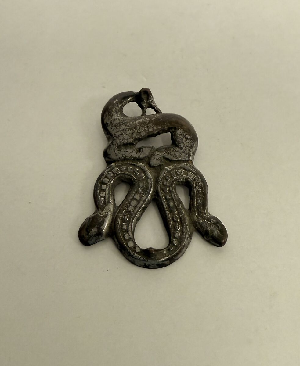 Buckle, Silvered bronze, Northern China