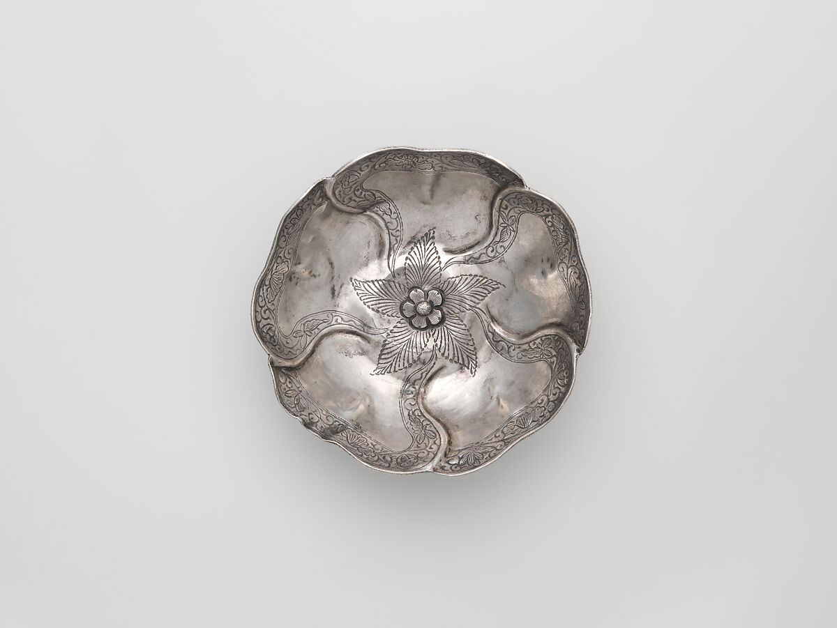 Cup with Floral Scrolls, Silver with chased and repoussé decoration, China 