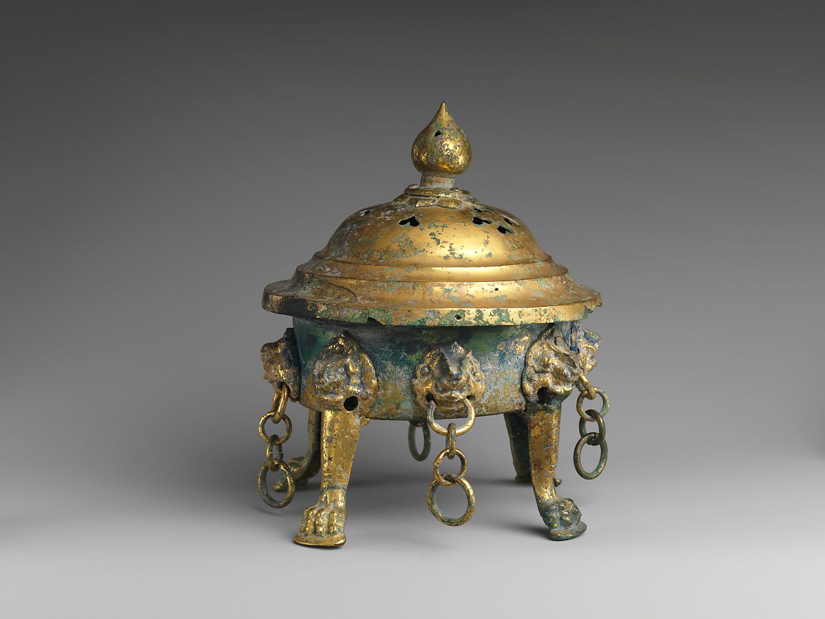 Incense burner, Gilt bronze, China 