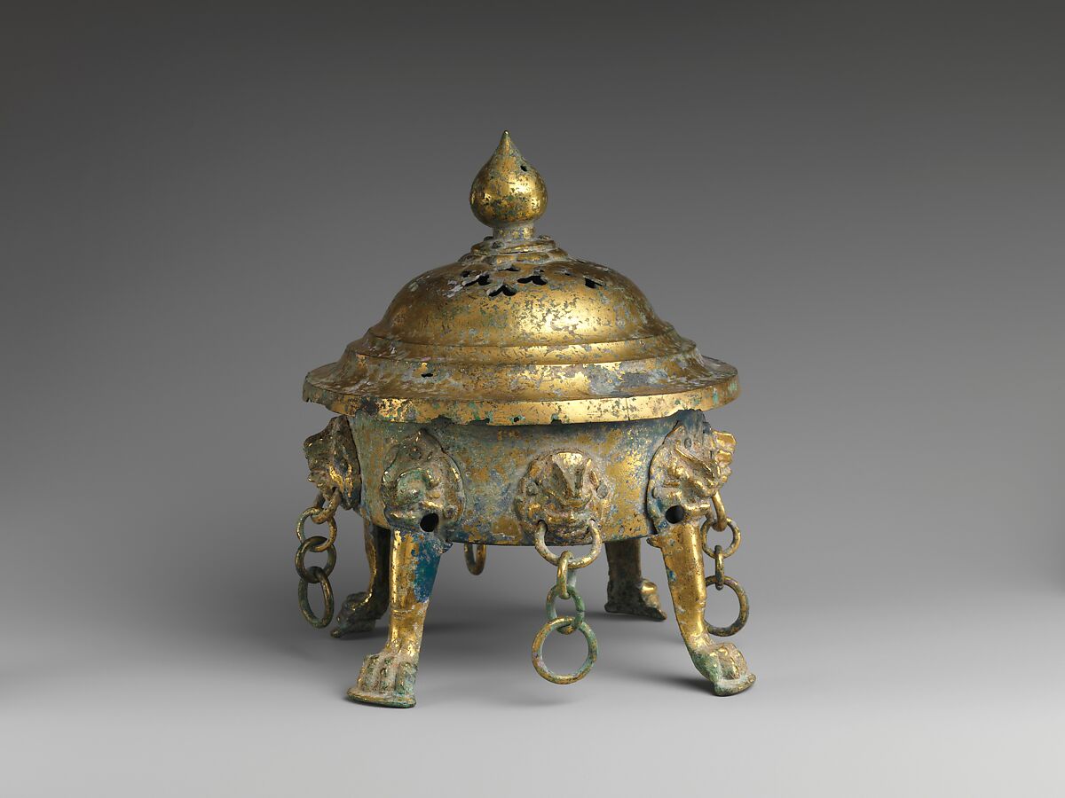 Incense burner, Gilt bronze, China