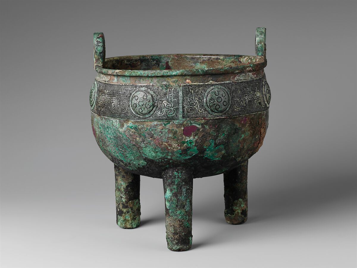 Tripod cauldron (Ding), Bronze, China 