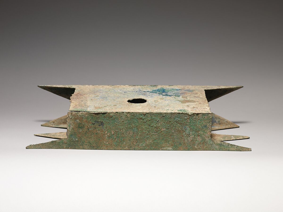 Architectural Unit, Bronze with green patina, China