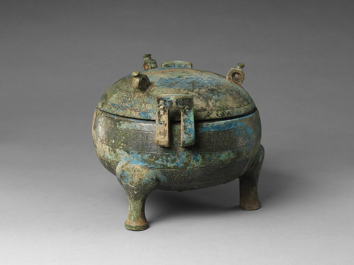 Ritual Tripod Cauldron with Cover (Ding), Bronze, China
